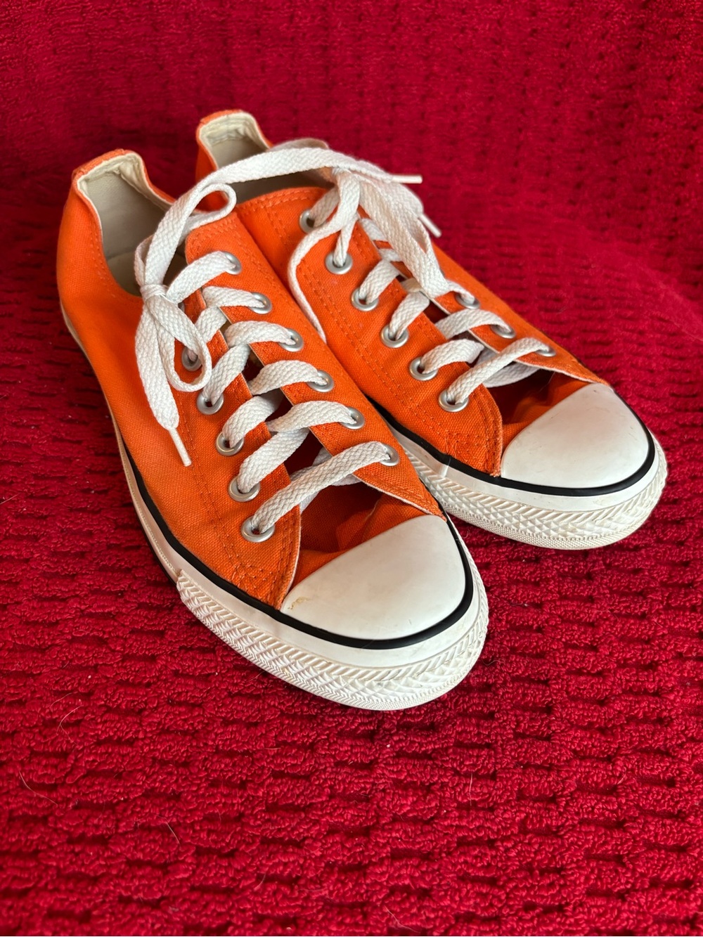 Converse Orange Canvas Low-Top Lace-Up Sneakers - unisex - Picture 2 of 8